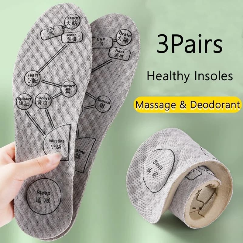 Desodorante palmilhas saudáveis para sapatos massagem pontos de acupuntura arco apoio fasciite plantar modelo palmilha das mulheres dos homens sapato sola almofadas