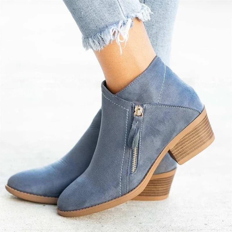 Botas femininas 2025 outono camurça chelsea botas moda feminina tamanho 43 botas de plataforma zíper lateral botas de tornozelo de salto botas de mujer