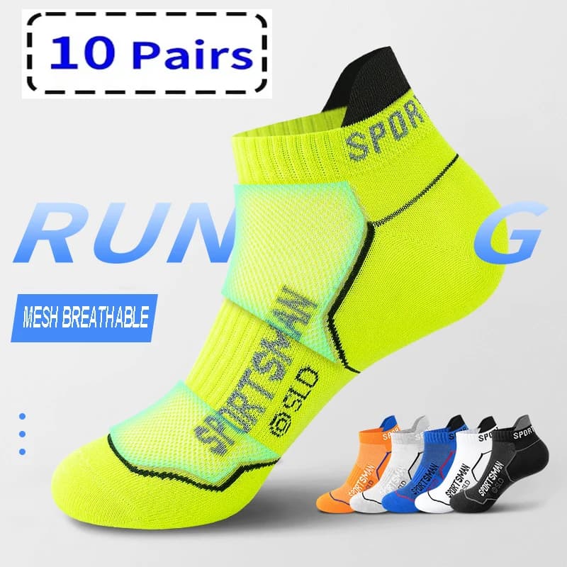 10 pares de meias de alta qualidade dos homens verão homem meias curtas respirável tornozelo meias de algodão esportes preto fino corte correr meias masculinas
