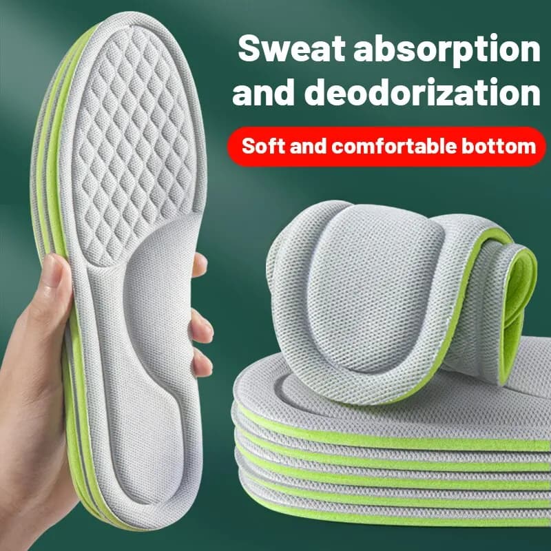 Palmilhas esportivas para sapatos 5d massagem desodorante macio respirável almofada absorvente de choque palmilhas de corrida para pés das mulheres dos homens