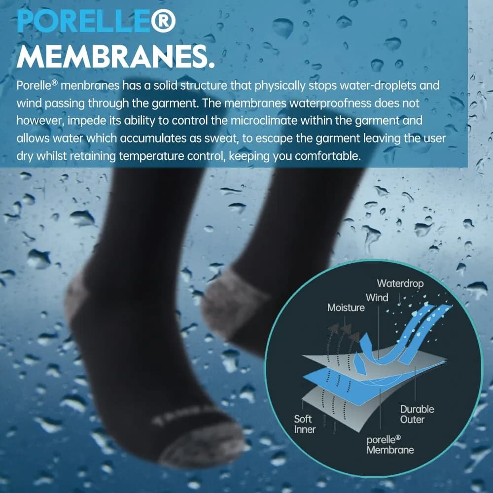 Meias impermeáveis para homens, meias esportivas térmicas para neve quente, mingau, snowboard, ciclismo, esqui, bicicleta, inverno, preto e azul