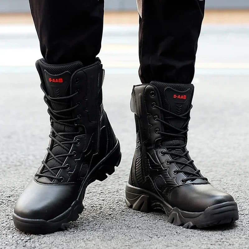 Homens masculinos botas táticas hombre militar masculino sneakermotocicleta tornozelo botas de combate preto botas militares hombre