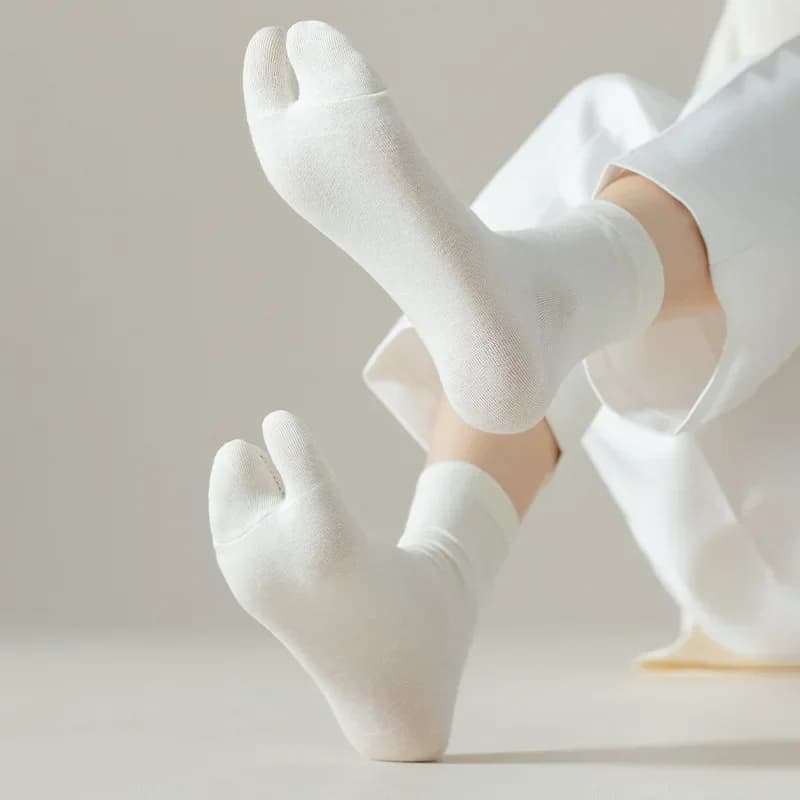 Meias de mesa estilo japonês para homens e mulheres, meias de dois dedos, quimono sandália flip flop split, moda verão