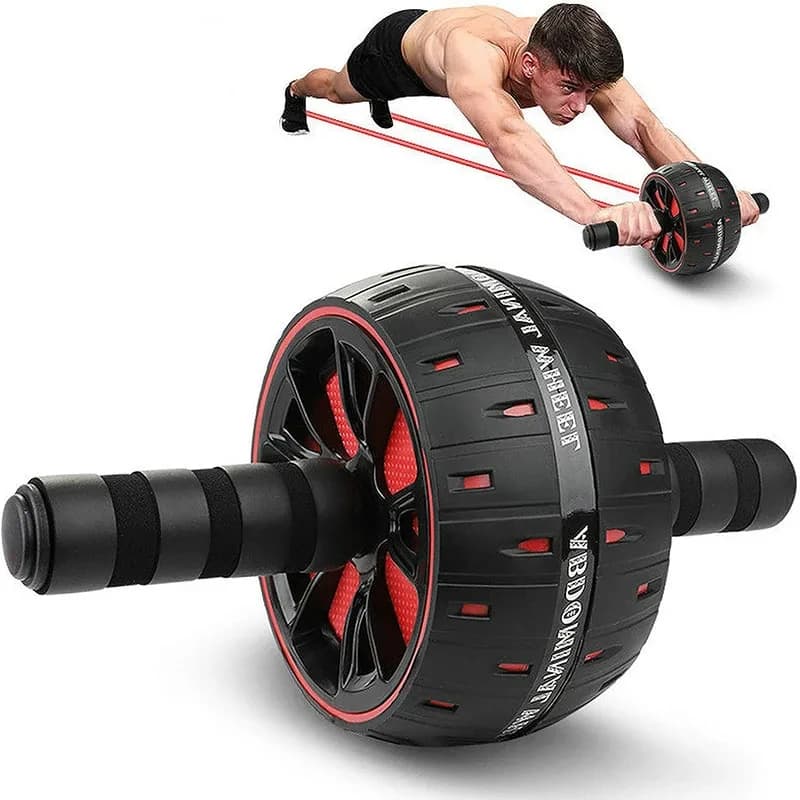Rolo ab grande para treino abdominal, equipamento de exercício para treino central, rolo de roda abdominal para academia em casa, músculo