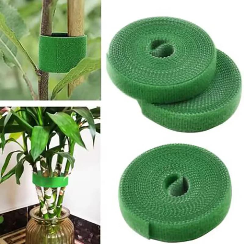 5m náilon planta bandagem gravata reutilizável planta gancho laço laços verde prendedor fita de bambu cana envoltório suporte casa acessórios do jardim