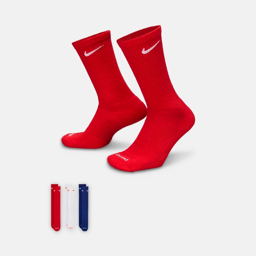 Meias casuais Nike masculinas e femininas U NKEVERYDAYPLUSCUSHCREW SX6888-996