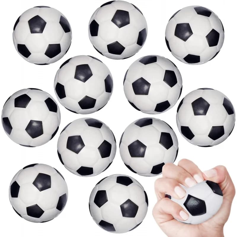 10psc mini bolas esportivas para crianças brinquedo de lembrancinha de festa, bola de futebol, espuma de aperto de futebol para estresse, alívio de ansiedade, relaxamento