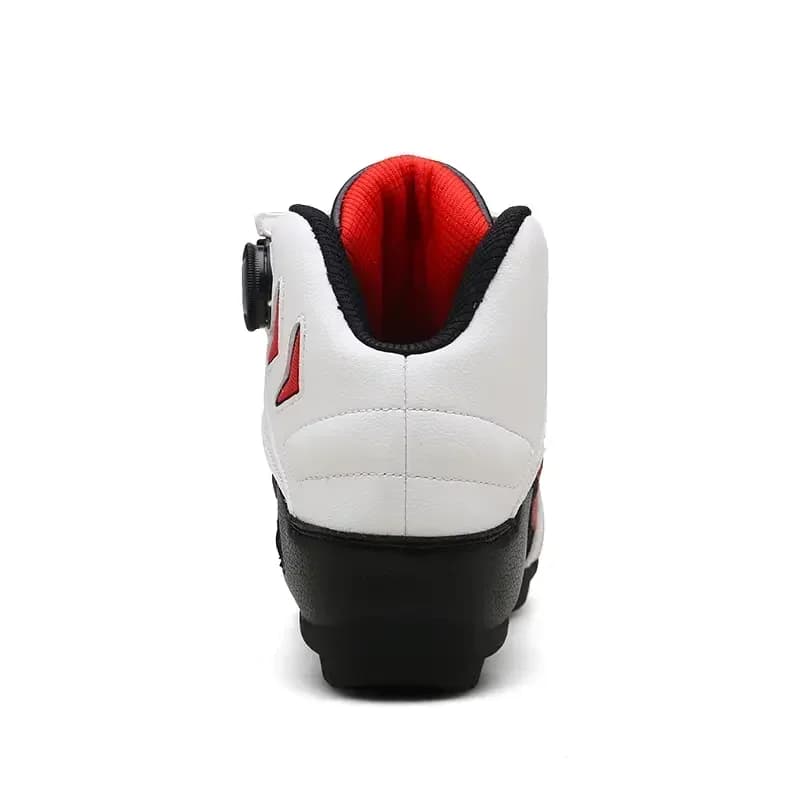 Botas de couro do plutônio para motociclista botas de equitação de quatro estações das mulheres dos homens botas de motocicleta respirável bota de motocross