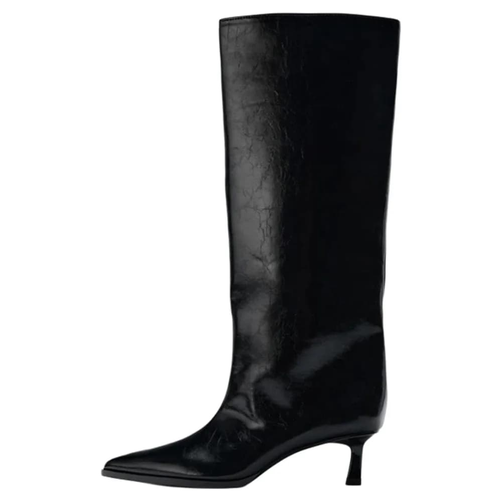 2026 bota larga tubo apontado dedo do pé salto alto calças de tubo botas longas faion cavaleiro botas femininas novo outono inverno oes