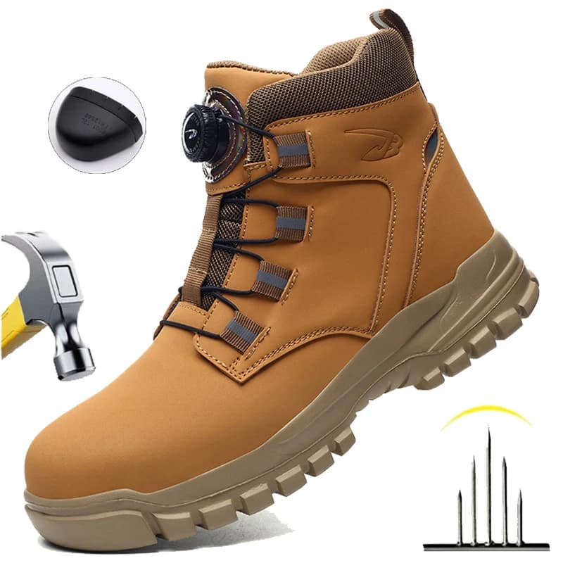 Botas de segurança de dedo do pé de aço homens botas de trabalho impermeáveis anti-esmagamento anti-punctura sapatos de segurança indestrutíveis botas para hombre