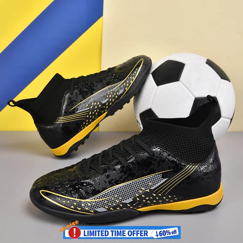 Chuteira Profissional Masculina de Futebol Society Ultraleve Antiderrapante para Treino em Gramado - Chuteira Campo