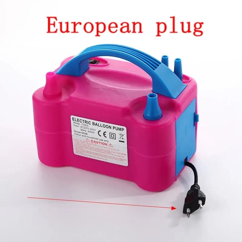 Bomba de balão elétrica inflável ac, furo duplo de alta tensão, plugue ue, bolas de ar elétricas, todos os estilos, bomba infladora portátil ai