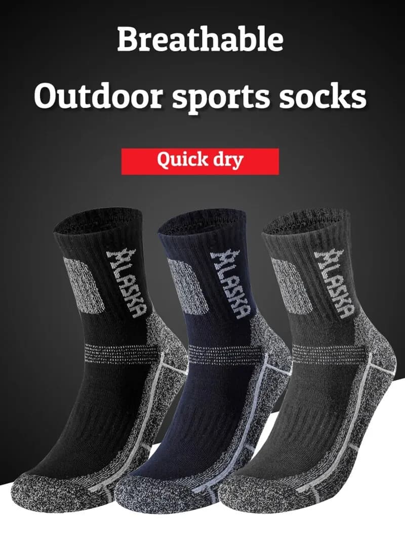 Meia térmica profissional para homens, meias de inverno, manter aquecido, ciclismo, corrida, caminhadas, esqui, ao ar livre, inverno, primavera, conjunto de 3 pares