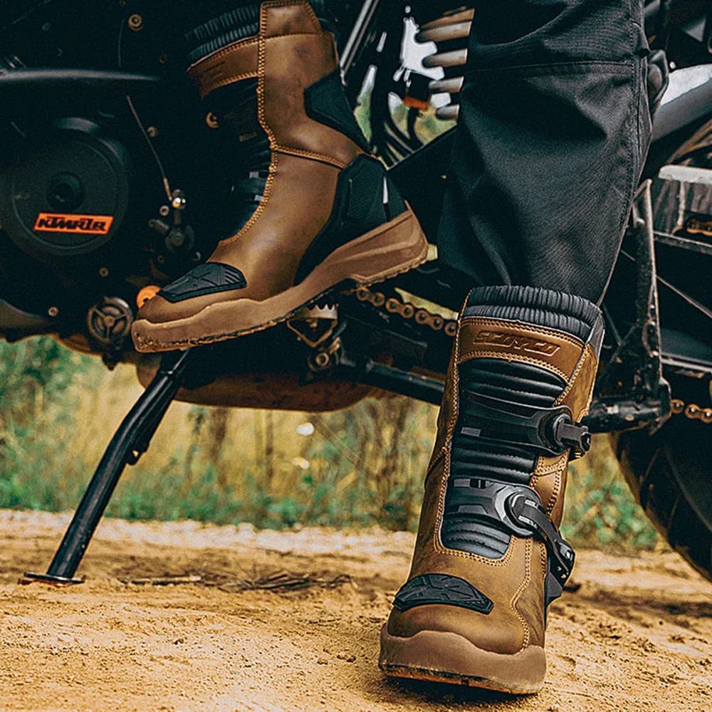 Botas de motocross à prova dwaterproof água botas de moto anti-queda botas moto hombre sapatos de motocicleta botas de equitação