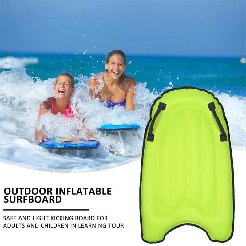 Portátil exterior acessível bodyboard com alças dobrável piscina praia pranchas de surf leve natação flutuante esteira dispositivo