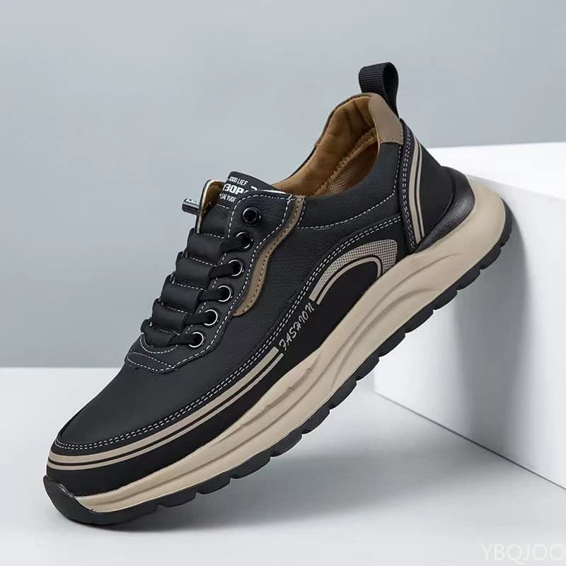 Tênis Masculinos de Moda Luxuosa, Versáteis, Antiderrapantes, Sapatos Tendência para Uso ao Ar Livre, Sapatos Resistentes para Caminhada, Calçados para Idosos