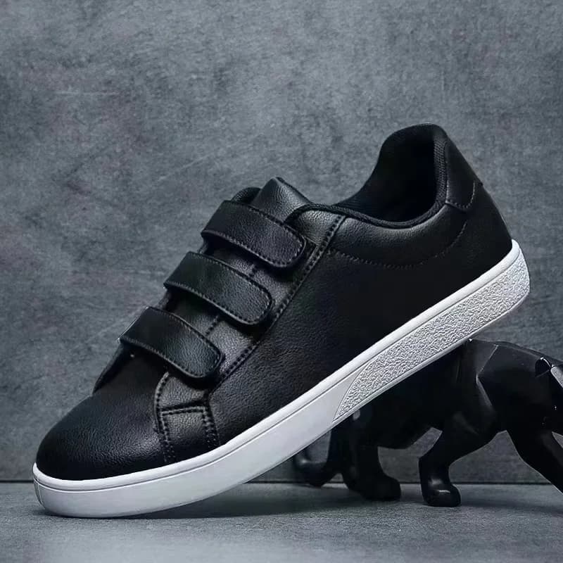 Mocassins com gancho masculino, sapato de couro branco, tênis confortável, moda casual, outono, novo flats, masculino