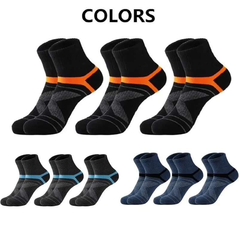 3/5/10 pares de meias masculinas de alta qualidade, meias esportivas pretas, casuais, macias, quatro estações, absorvem o suor, meias masculinas respiráveis