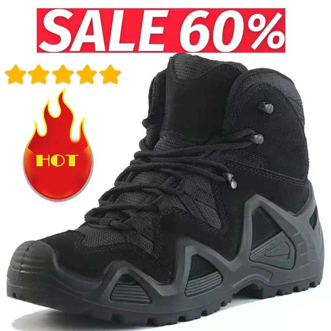 Botas táticas de combate dos homens à prova dwaterproof água ao ar livre caminhadas tornozelo botas de trabalho escalada botas táticas militar intervenção sapatos de segurança