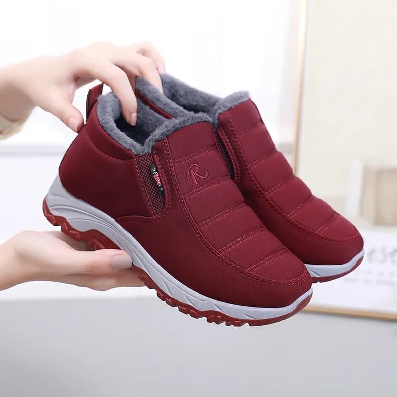 Botas femininas unissex sapatos de inverno botas de neve à prova dwaterproof água feminino deslizamento em sapato casual calçados de pelúcia botas de tornozelo masculino