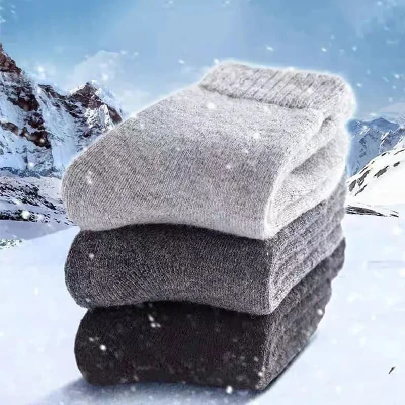 1 Pares meias termicas de inverno meia de lã meias masculino feminina meia peluciada de Inverno Quente Mulheres Meias Merino Lã Homens Super Mais Grosso Sólido Contra Frio Térmico Pelúcia Grossa Neve Terry Meias