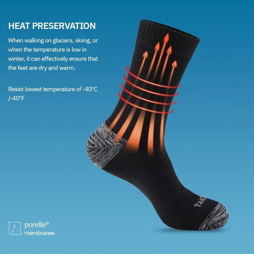 Meias impermeáveis para homens, meias esportivas térmicas para neve quente, mingau, snowboard, ciclismo, esqui, bicicleta, inverno, preto e azul