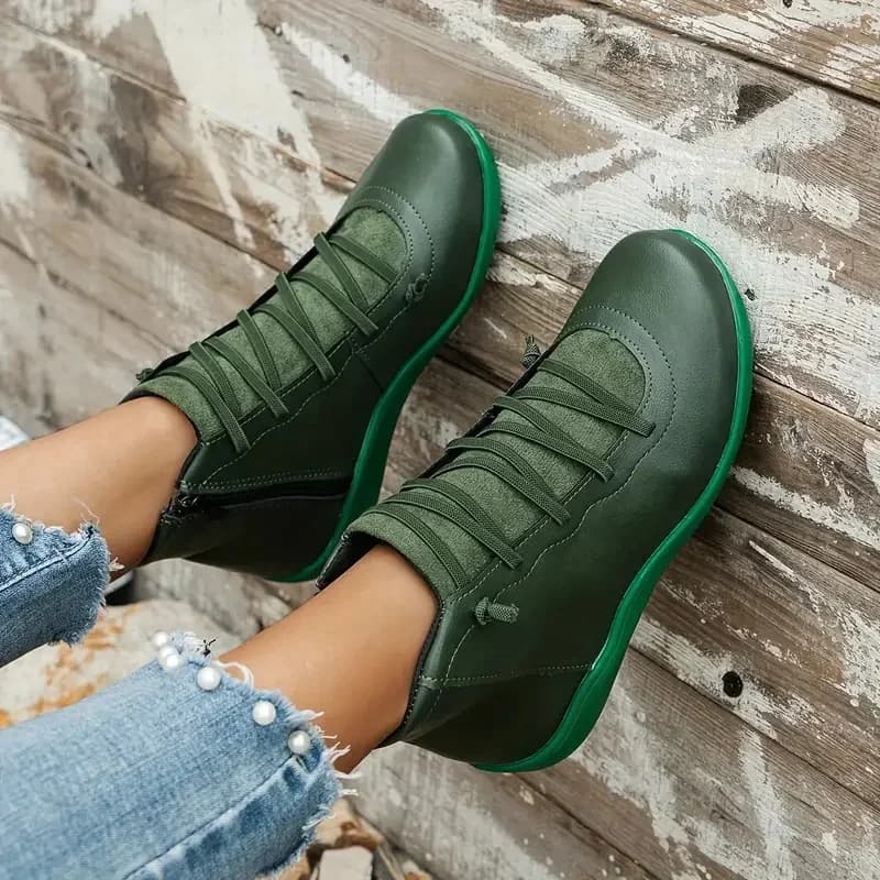 Botas femininas inverno plana curta vintage confortável botas de neve feminino confortável anti-deslizamento sapatos de caminhada para mulher botas de mujer