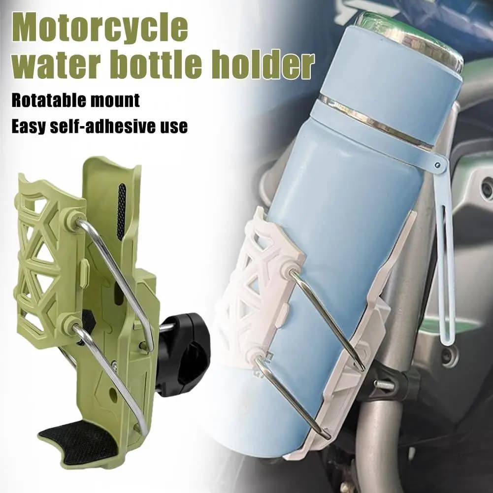 Suporte ajustável para garrafa de água de motocicleta, suporte universal para copos para bicicletas e scooters, autoadesivo e rotativo, se adapta a diferentes copos