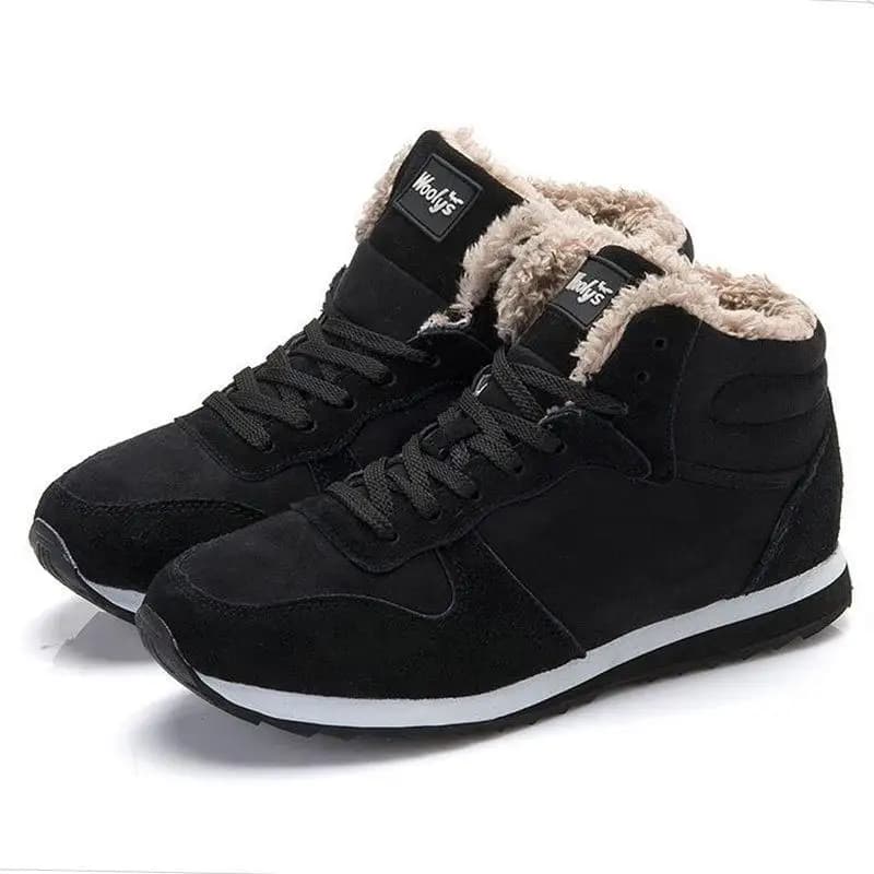 Botas masculinas sapatos de inverno calçados masculinos botas de neve de pele quente tornozelo botas hombre botas de inverno para homens de pelúcia tênis de inverno plus size