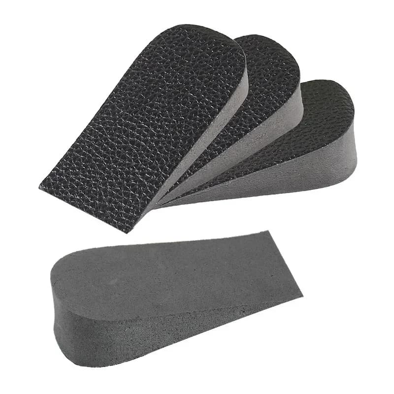 1 par de palmilhas de aumento de altura de couro pu duro tênis inserção de calcanhar aumentar meia palmilhas 1-3cm almofadas de sapato palmilhas para unissex