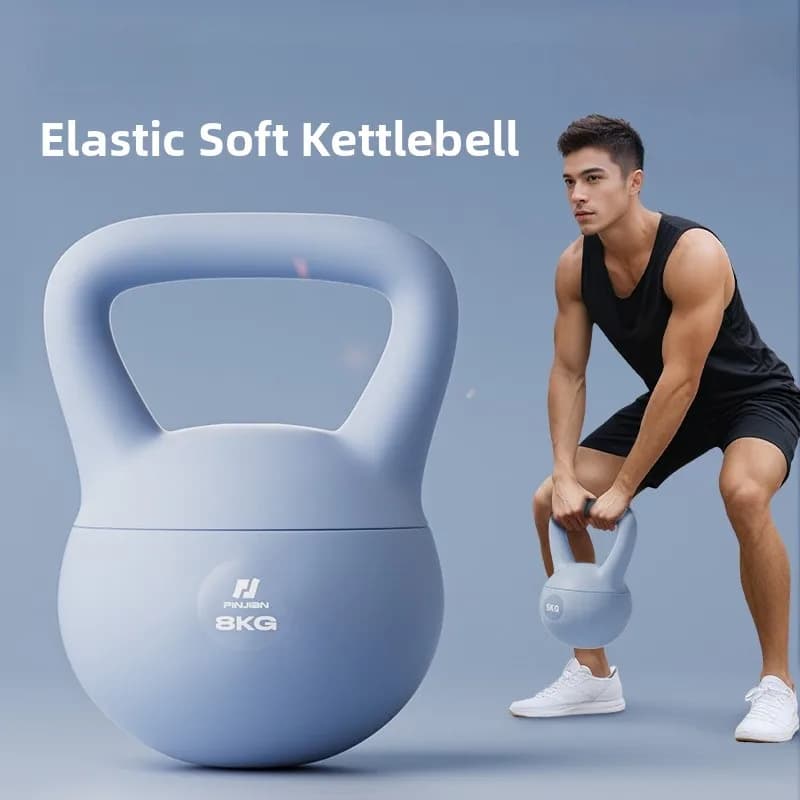 Kettlebell Macio para Fitness Masculino em Casa, Kettlebell Portátil de 8KG e 10KG para Exercícios Profissionais, Modelagem Corporal, Agachamento e Emagrecimento Abdominal
