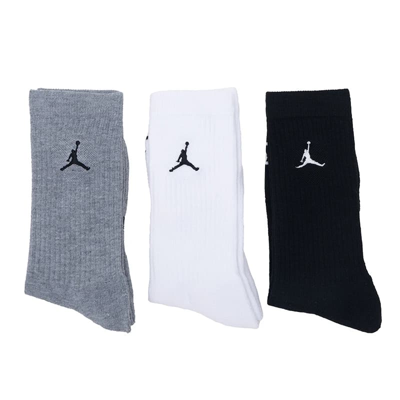 Meias masculinas e femininas Nike, meias casuais, meias de basquete, meias confortáveis ​​para treinamento de corrida, meias respiráveis ​​e modernas de comprimento médio (3 pares) Dx9632-914