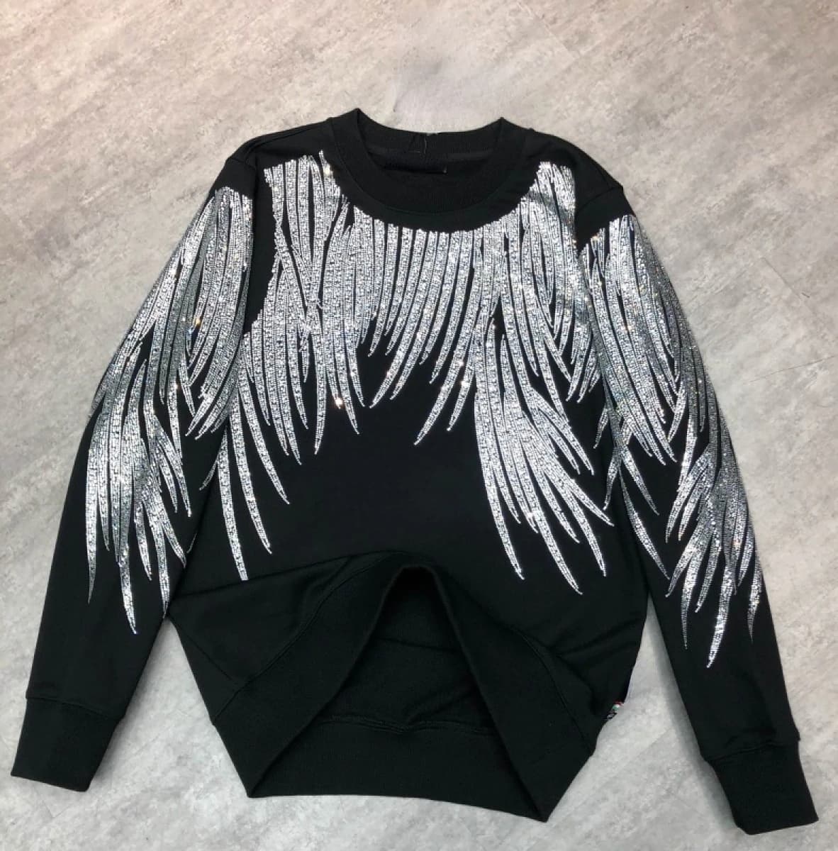 Leopardo strass L-4XL plus size blusa marca de luxo moletom para mulheres primavera outono tamanhos grandes senhoras camisolas