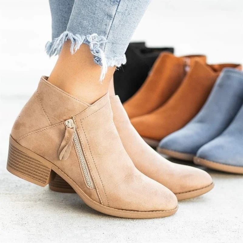 Botas femininas 2025 outono camurça chelsea botas moda feminina tamanho 43 botas de plataforma zíper lateral botas de tornozelo de salto botas de mujer