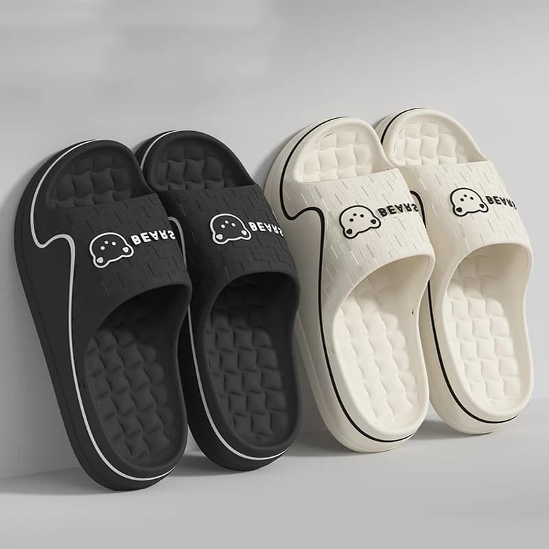 Chinelos Femininos para Casa, Sandálias de EVA com Desenhos Animados Fofos, Sola Macia Antiderrapante, para Uso Interno, Banheiro, Verão, Praia e Casais