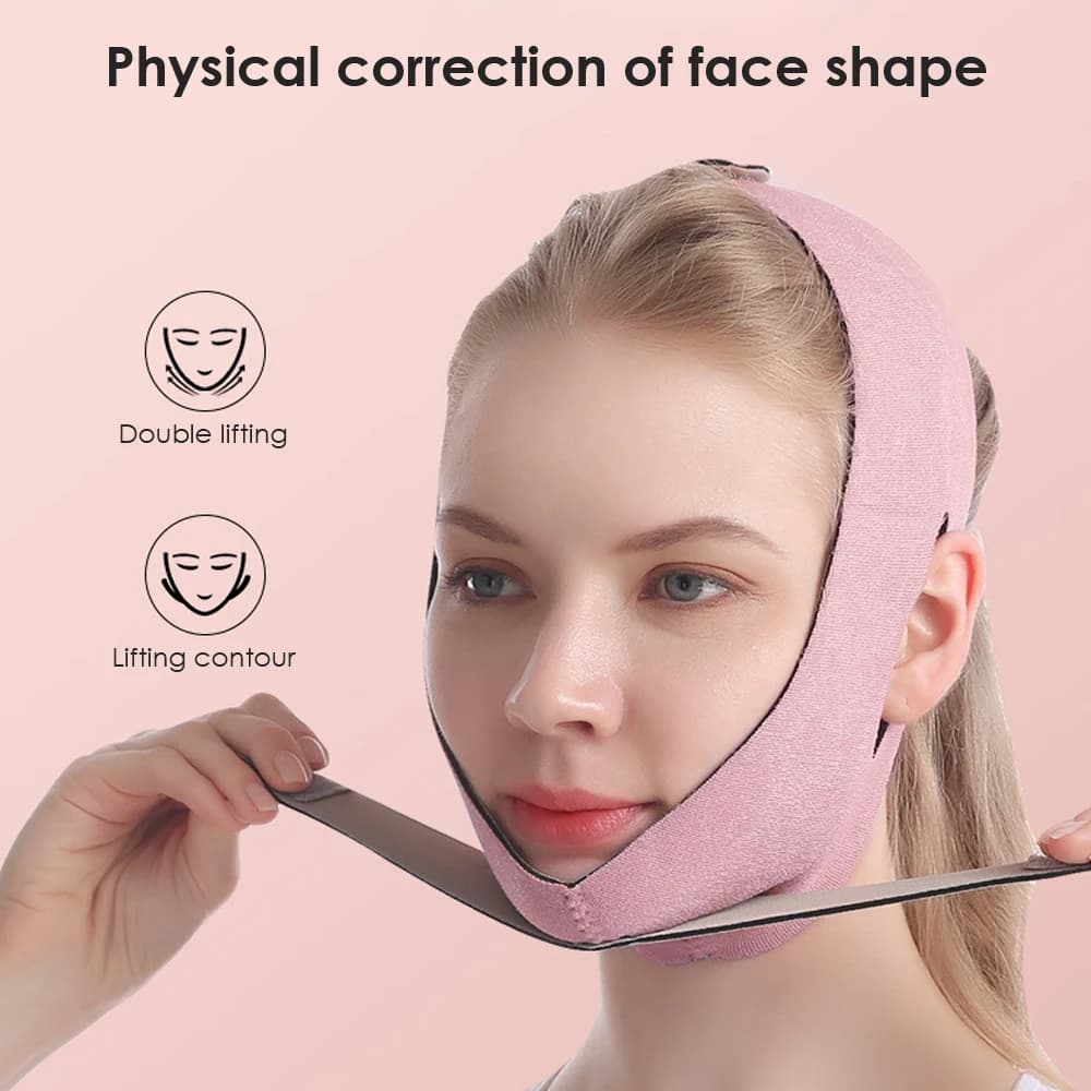 Cinto de levantamento de rosto elástico sono rosto v forma facial emagrecimento bandagem forma elevador reduzir queixo duplo rosto faixa fina cinta facial
