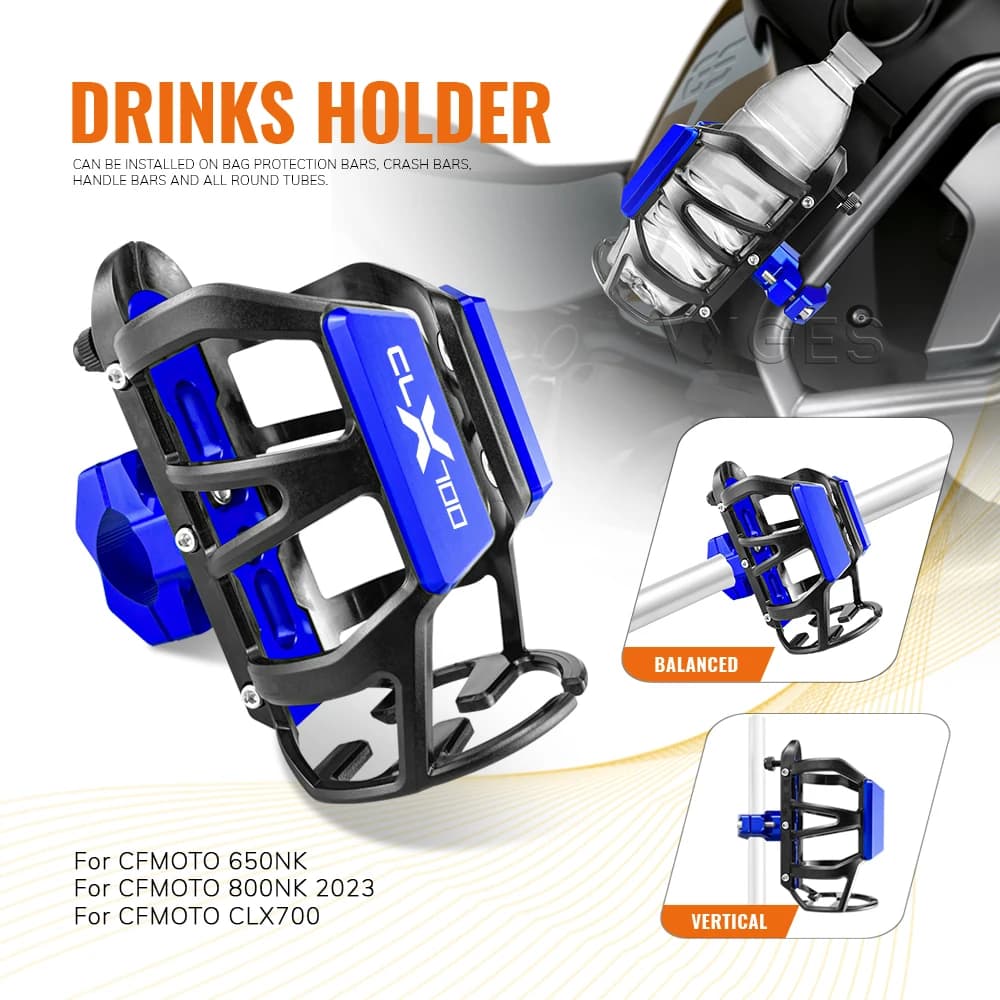 Gaiola para garrafa de água e bebidas de motocicleta, suporte para copos de água para cfmoto 650nk 650 nk 800nk 800 nk 2023 clx700 clx 700