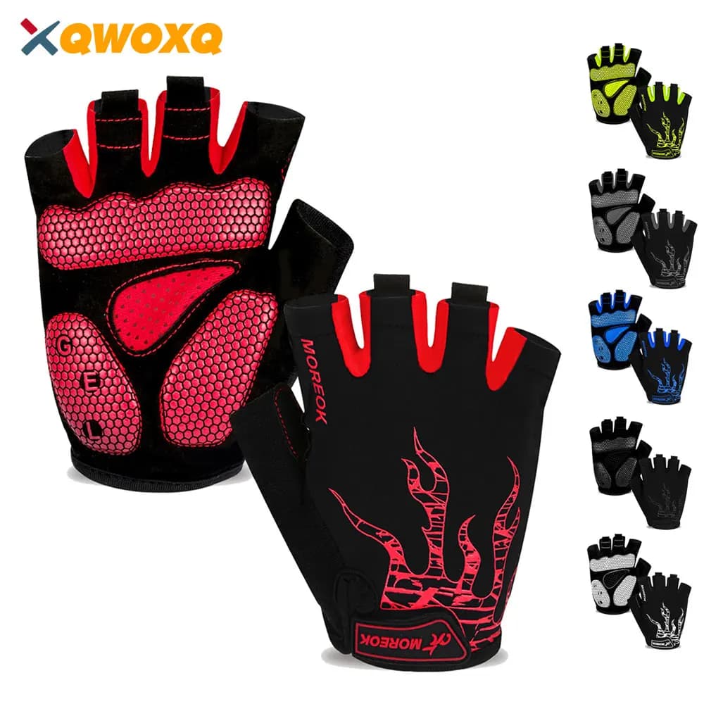 Luvas de ciclismo luvas de bicicleta respiráveis, almofadas de gel de 5mm luvas de mountain bike, luvas de ciclismo mtb de estrada antiderrapantes para esportes de treino