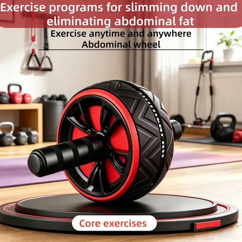 Roda Abdominal Multifuncional Silenciosa para Treinamento de Força do Core, Modelagem da Cintura e Queima de Gordura para Adultos
