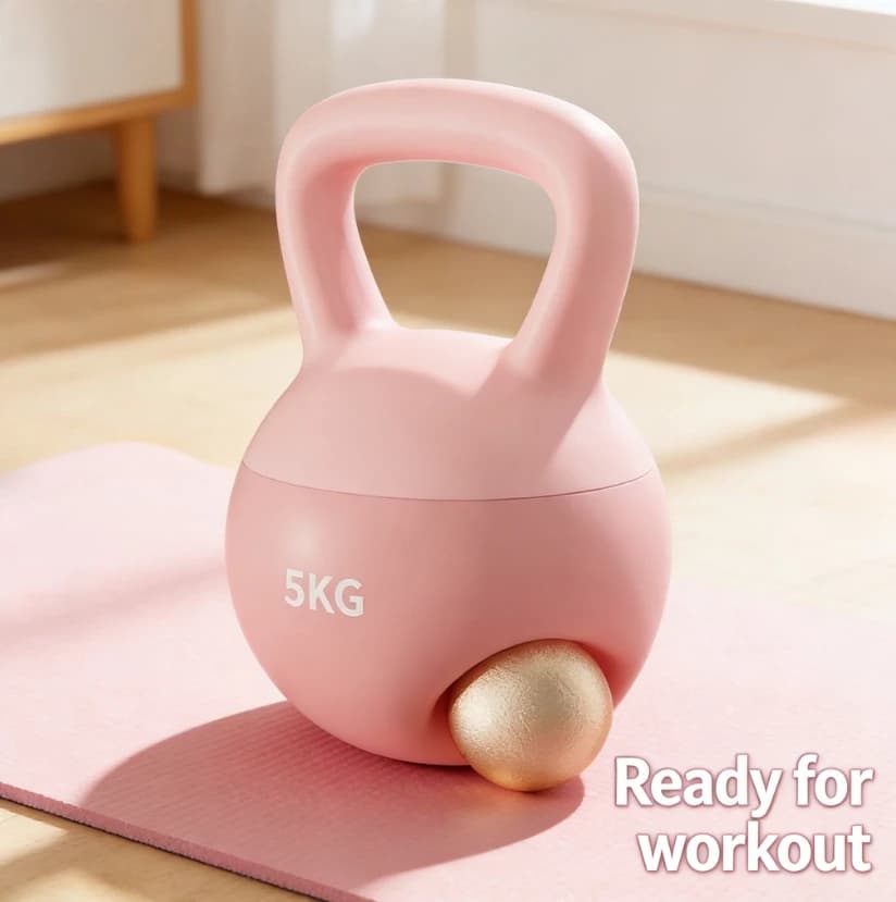 Kettlebell macio para mulheres e homens, equipamento de treino portátil para exercícios de força, levantamento de quadril e agachamento em casa.