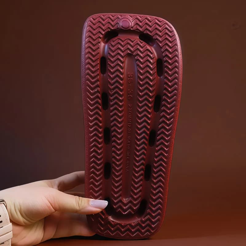 Solado antiderrapante vermelho escuro de sandália plataforma chunky salto alto 8cm