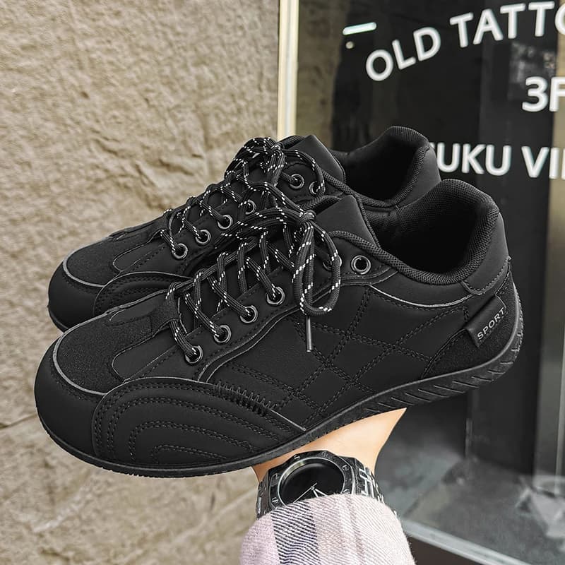 Tênis Masculino de Corrida e Treino, Moda Masculina Tendência 2026, Casual, com Cadarço, Estampa de Leopardo, Antiderrapante, Sola Plana, para Uso Externo