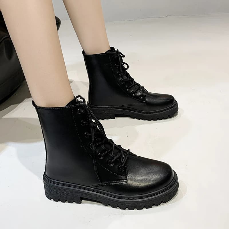 Novo estilo dedo do pé redondo salto quadrado alça cruzada sapatos femininos da moda casual e confortável mais botas curtas quentes de veludo