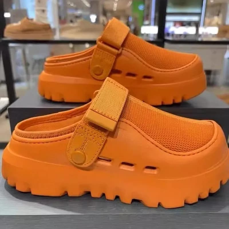 Mulheres chinelos de malha apartamentos mules sapatos estilingue sandálias de praia verão 2025 marca esporte tênis casual caminhada sandalias de mujer