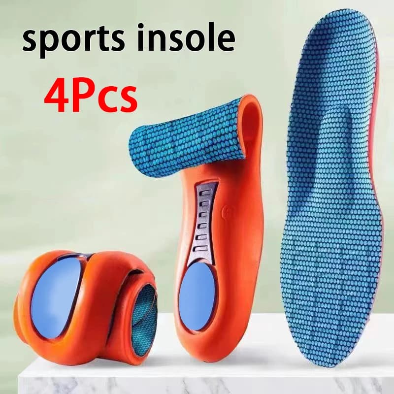 Palmilhas esportivas absorventes de choque palmilha de suporte de arco masculino e feminino respirável conforto almofadas de sapato 2 peças/4 peças