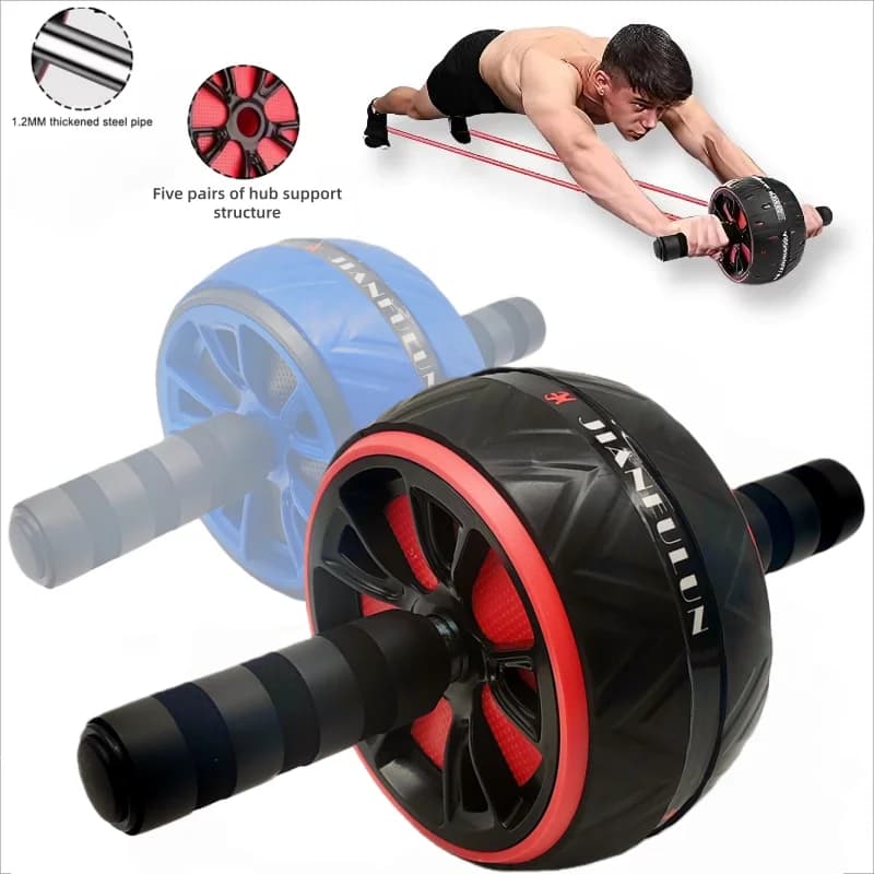 Roda Abdominal Universal para Fitness Esportivo para Homens e Mulheres, Roda Abdominal Silenciosa para Tonificação do Core, Emagrecimento e Queima de Gordura Abdominal