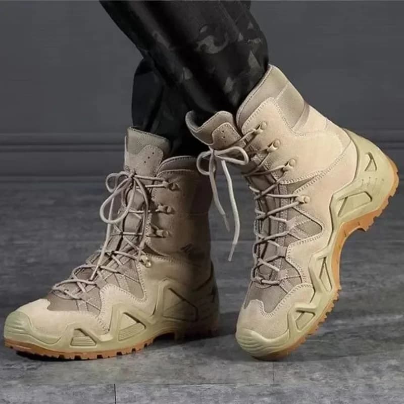 Botas táticas de combate dos homens à prova dwaterproof água ao ar livre caminhadas tornozelo botas de trabalho escalada botas táticas militar intervenção sapatos de segurança