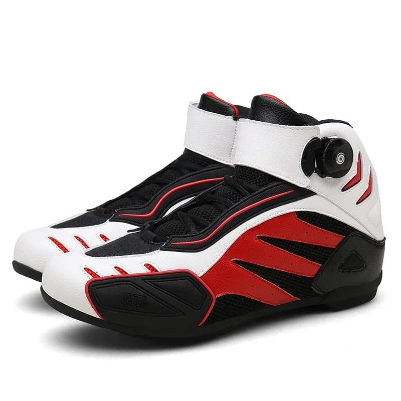 Botas de couro do plutônio para motociclista botas de equitação de quatro estações das mulheres dos homens botas de motocicleta respirável bota de motocross