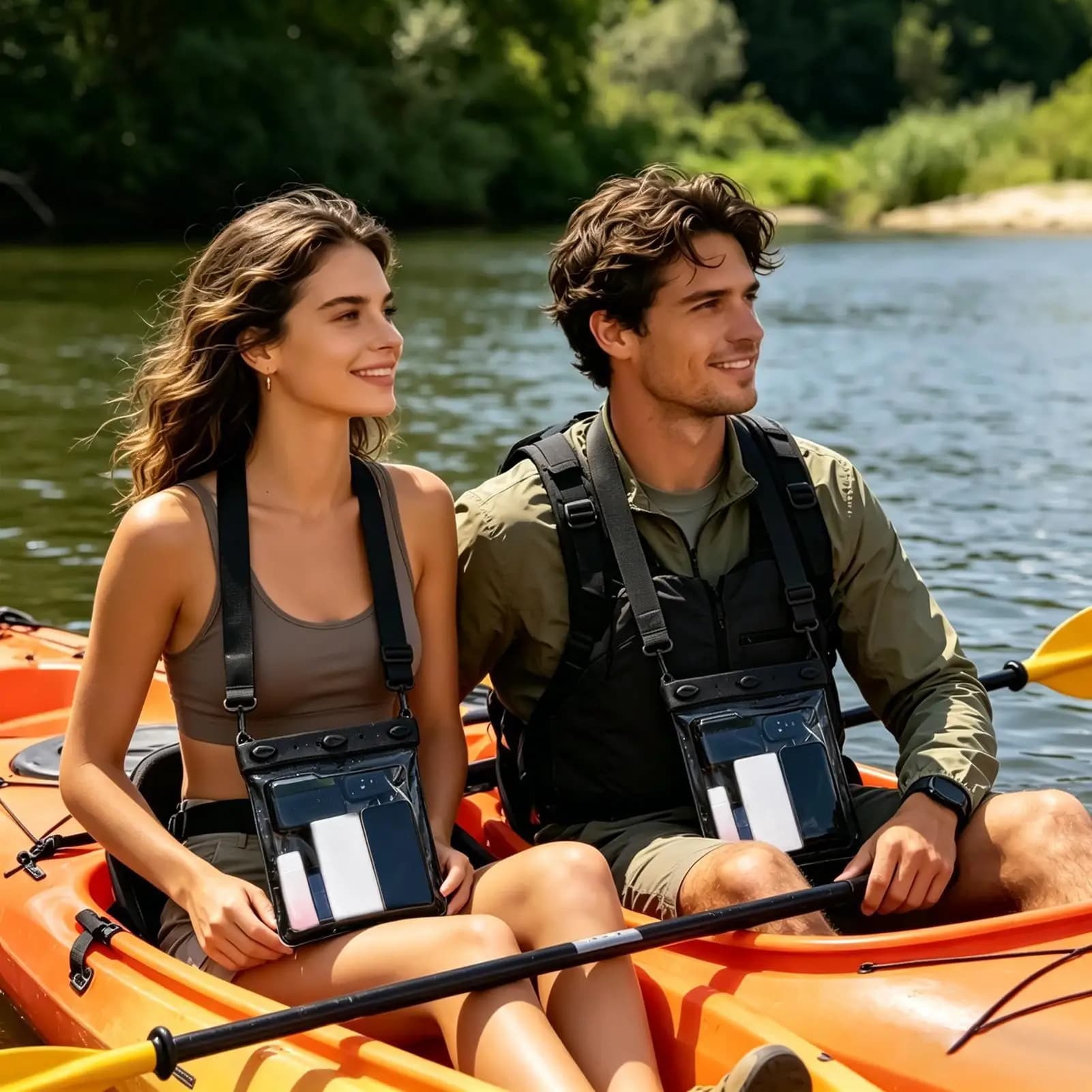 Bolsa à prova d'água para celular, bolsa grande com tela sensível ao toque, bolsa subaquática para viagens de cruzeiro, piscina, rafting, mergulho, snorkeling, barco