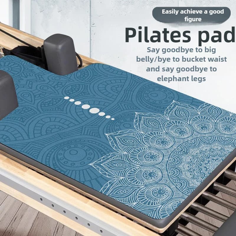 Tapete de pilates com espessura, para academia, fitness, yoga exercício, treino,pilates, reformador, antiderrapante,camurça,yoga